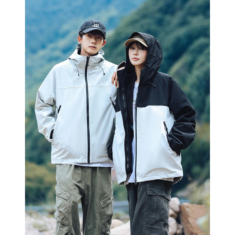 【科技新款】】春秋季户外运动外套情侣三合一透气户外登山徒步防水