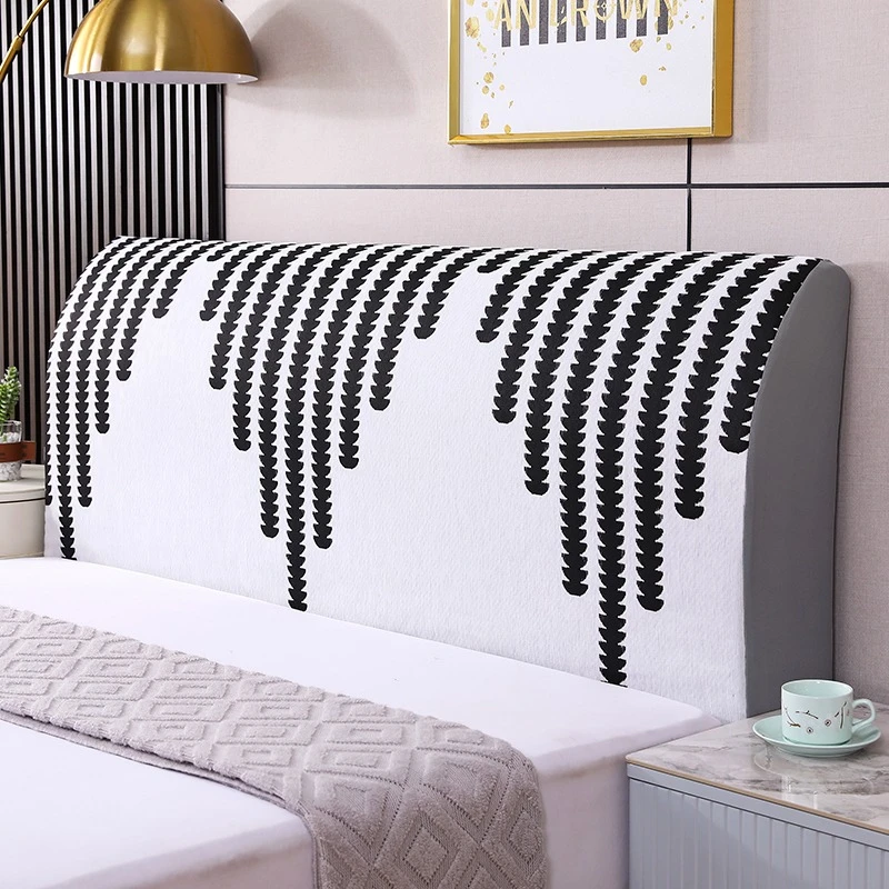 防尘床头罩套可拆洗弹力全包床头靠背套布艺软包木质床头保护套