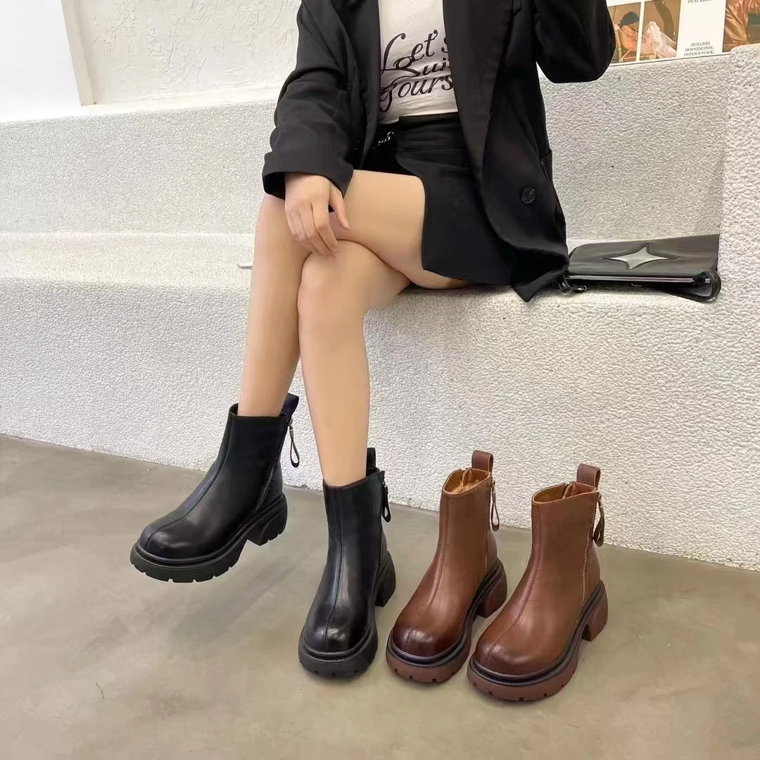 新款气质休闲百搭女士{羊毛}烟筒靴B/FR/8301