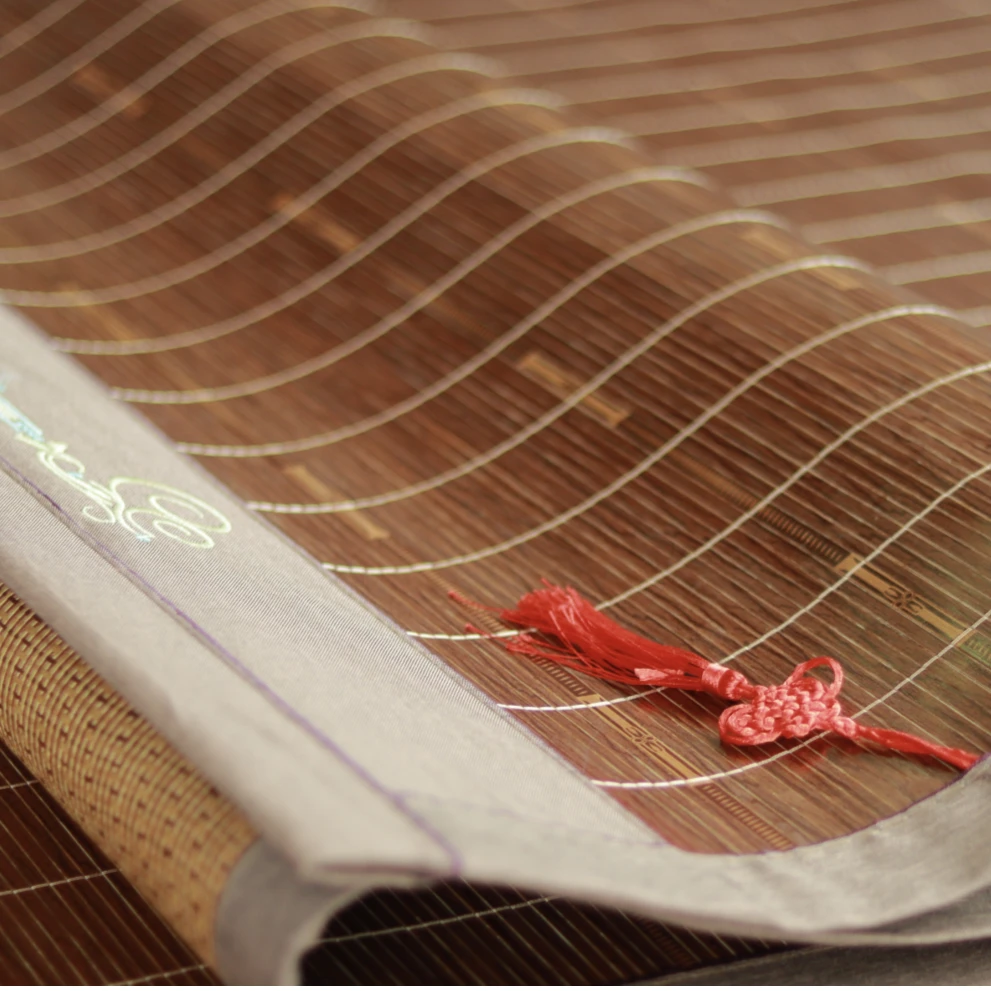 【高档直筒木纹席】家用舒适高端竹凉席可折叠竹藤双面两用冰丝藤席