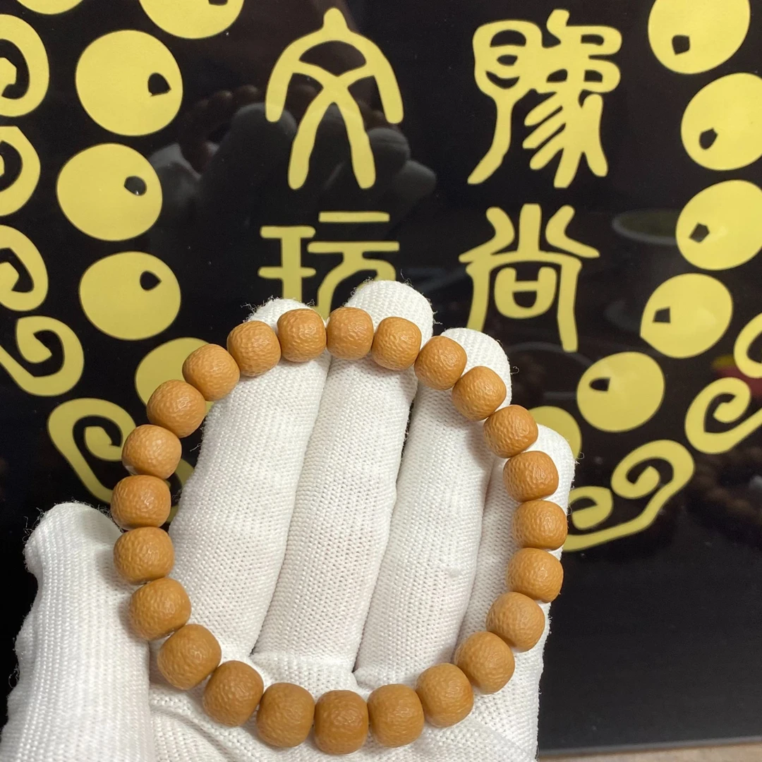 豫尚猴头一荔枝纹猴头手串，全品手工雕刻产品品质