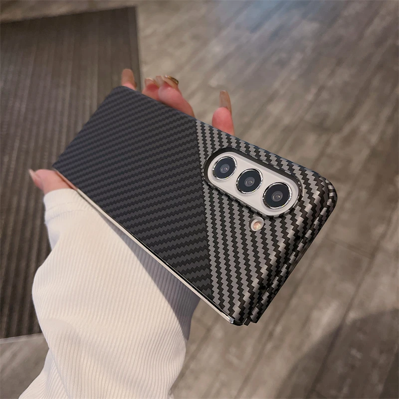 适用于三星GalaxyZFold6手机壳新款碳纤维纹时尚防摔zfold6保护壳