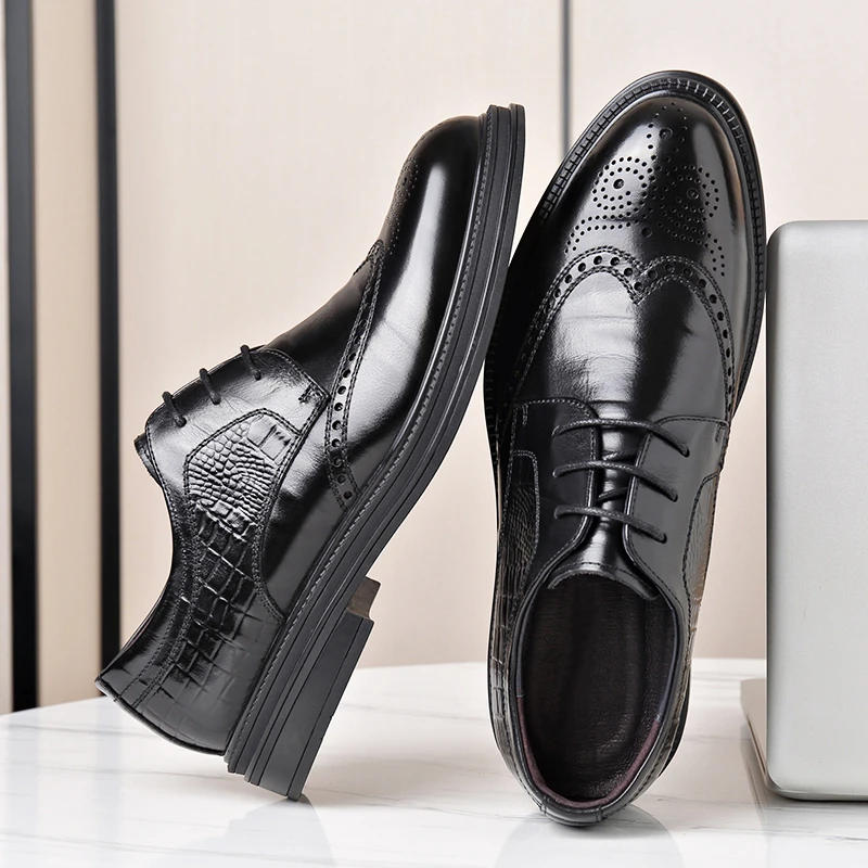 男士皮鞋正装鞋商务英伦春季真皮大码男鞋45结婚鞋46新郎47牛皮48
