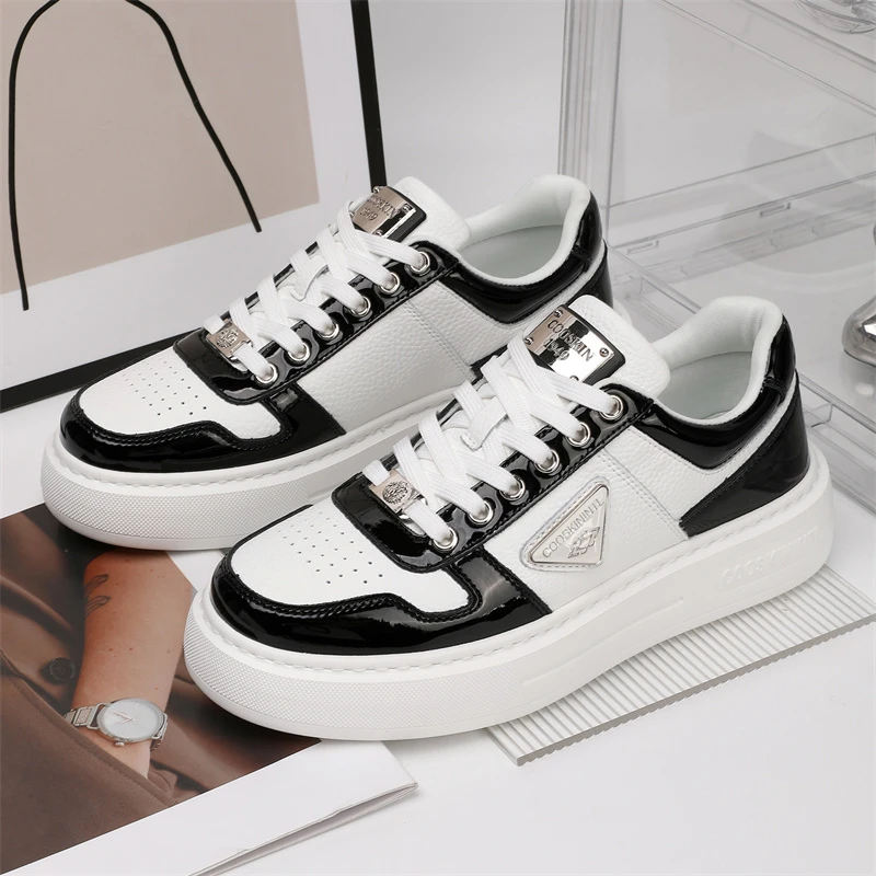 酷奇秋季上新时尚轻奢典藏纯男士百搭男鞋增高潮流板鞋KQ6730