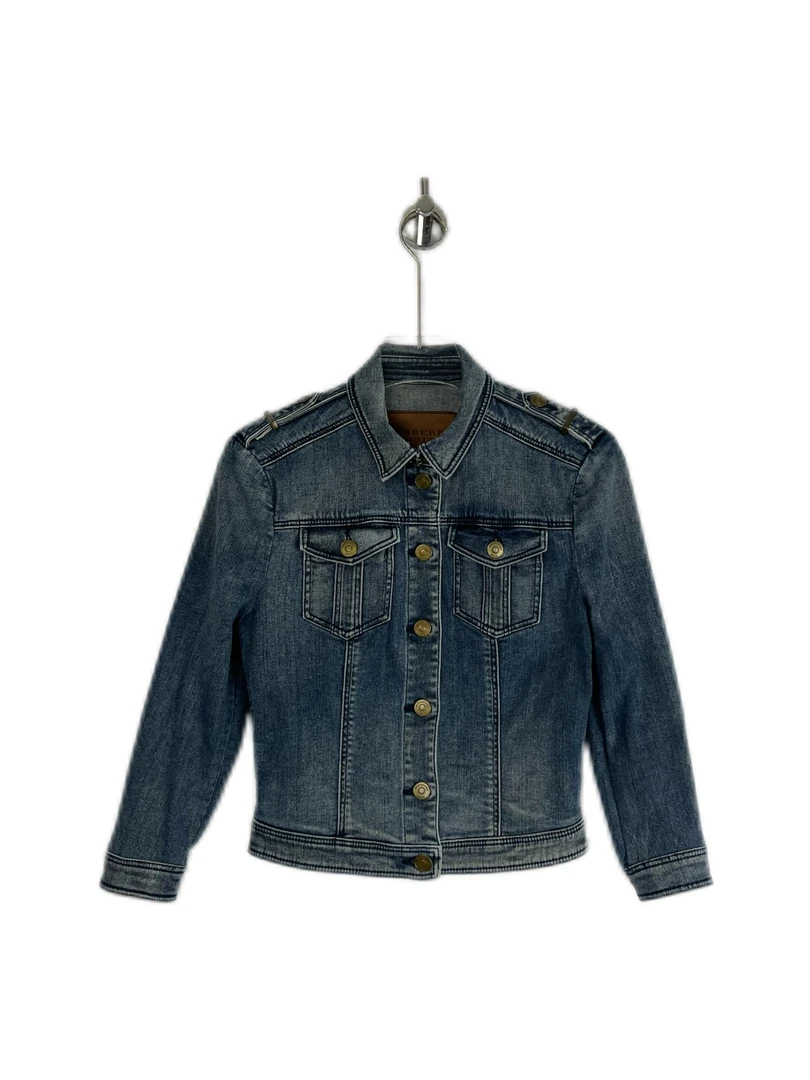 95新 9087685 Burberry博柏利 翻领长袖牛仔外套 S码 女款中袖