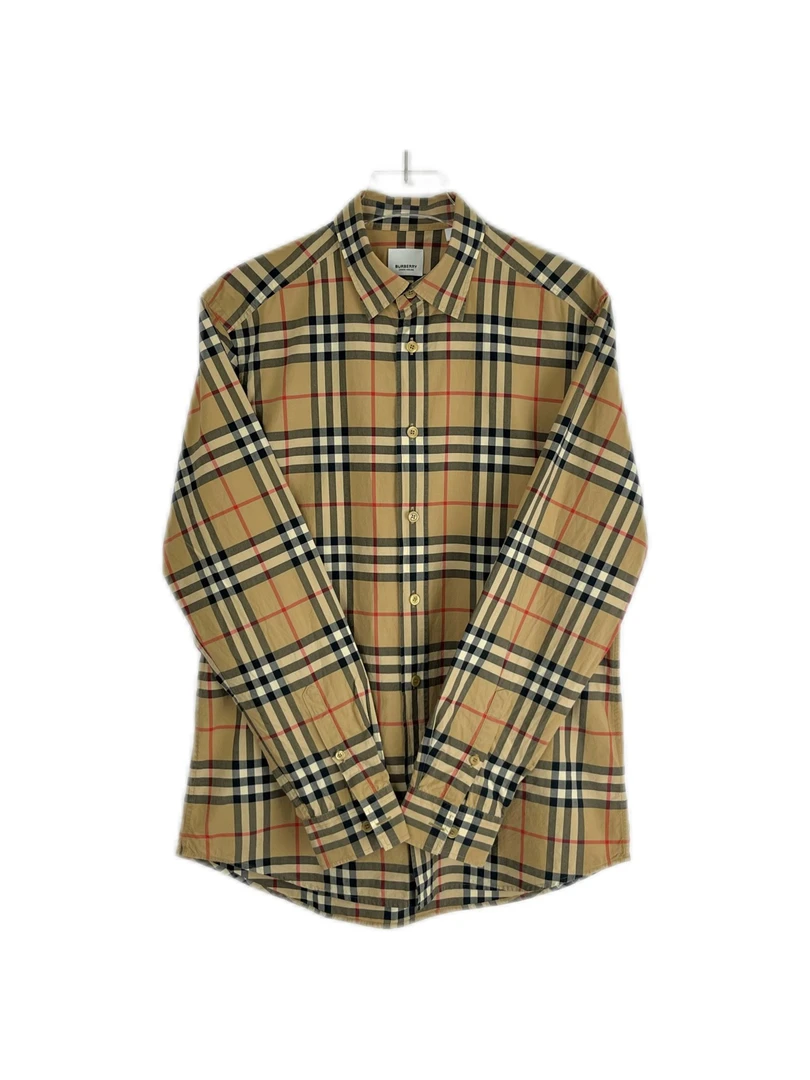 99新 9346316 Burberry 博柏利 经典格纹翻领长袖衬衫 S码