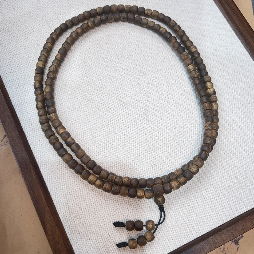 【珊木居】S662 海南绿棋沉香5*6直切多圈手串