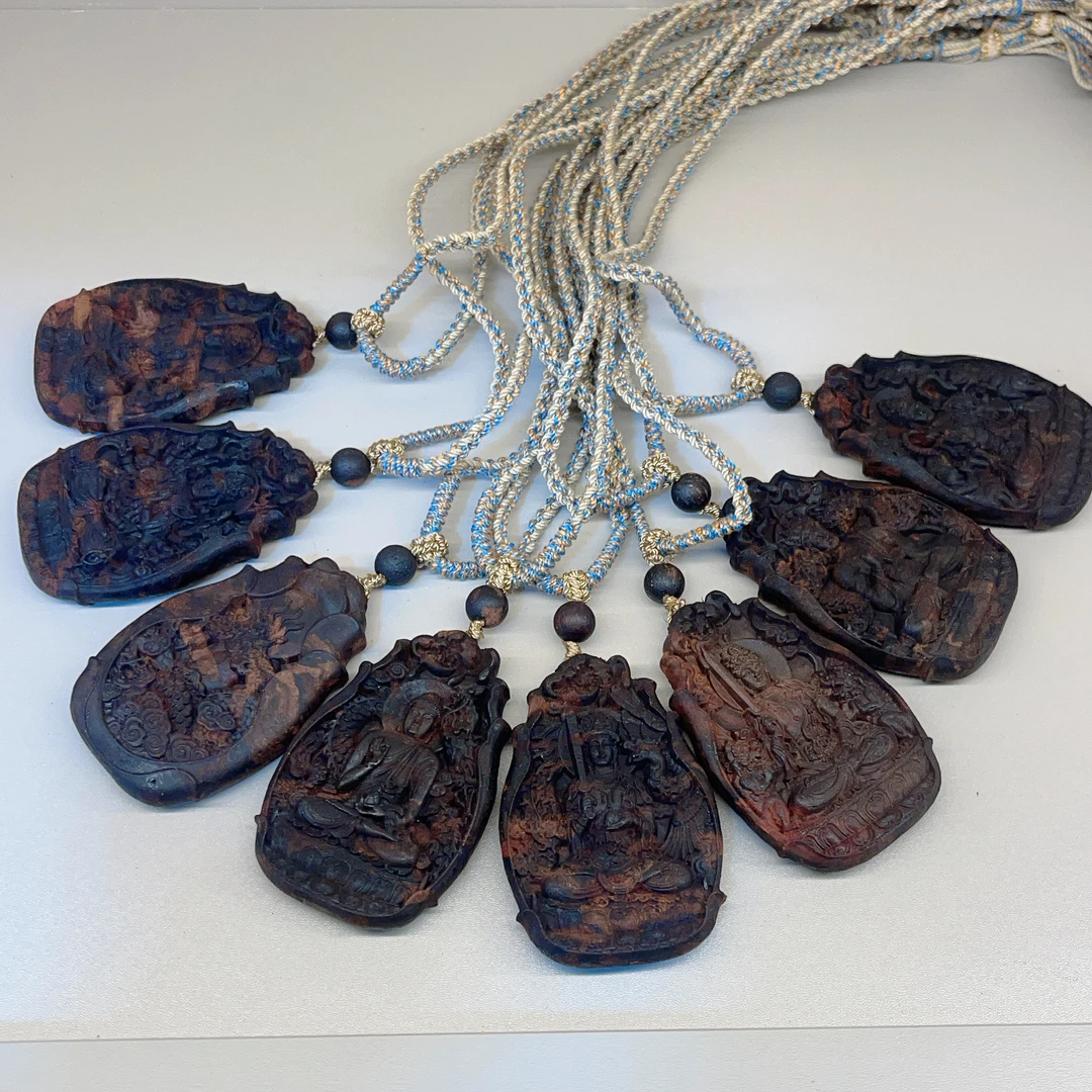 【珊木居】JZX278HS 降真香八大守护手编绳吊坠