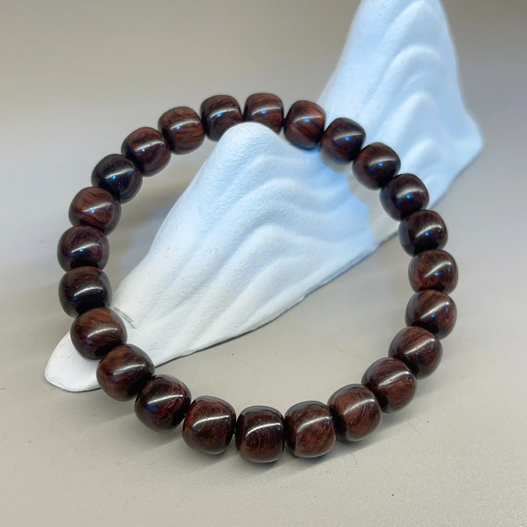 【珊木居】S1981 海南黄花梨紫油梨8*9精工老型珠单圈手串