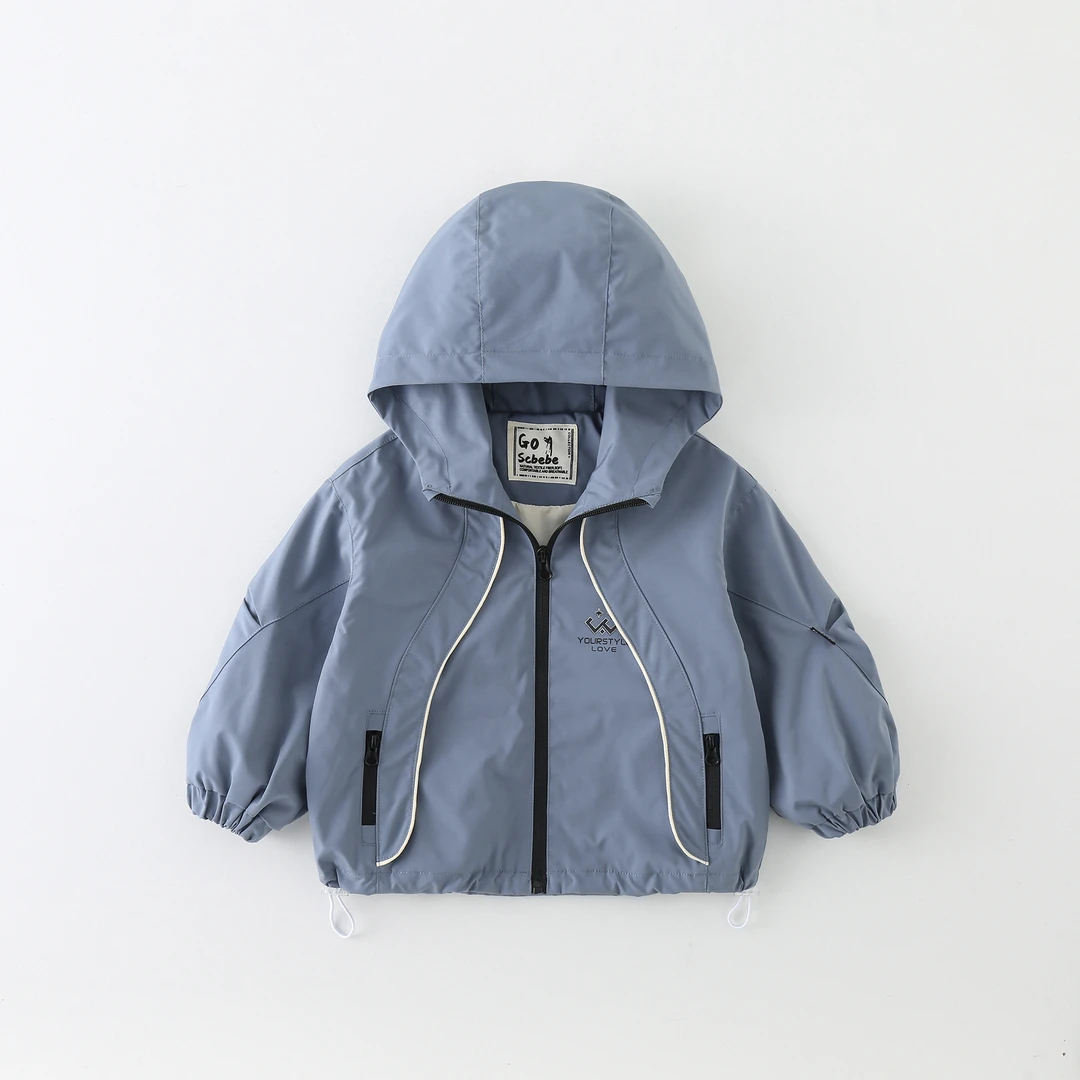 【博瑞妈】儿童外套春秋2024新款韩版侧条双口袋男童外套AW428