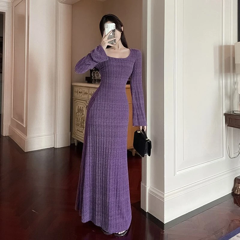 2025法式春秋蕾丝包臀罩衫连衣裙两件套女内搭收腰显瘦吊带长裙女