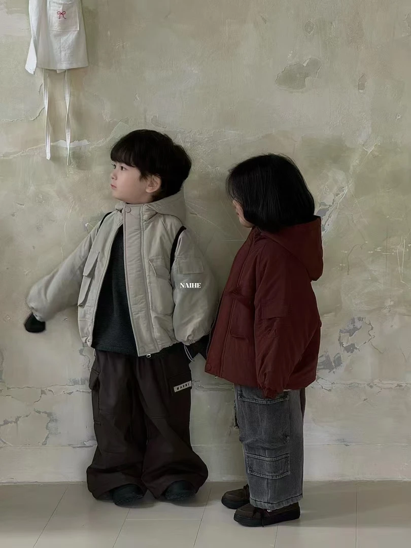 儿童秋冬棉服韩版洋气连帽外套小童保暖棉衣