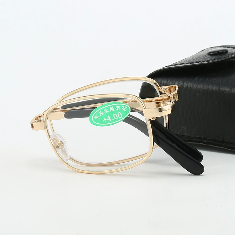 中老年人折叠高档老花镜老光镜水晶玻璃老花眼镜地摊20副镜片