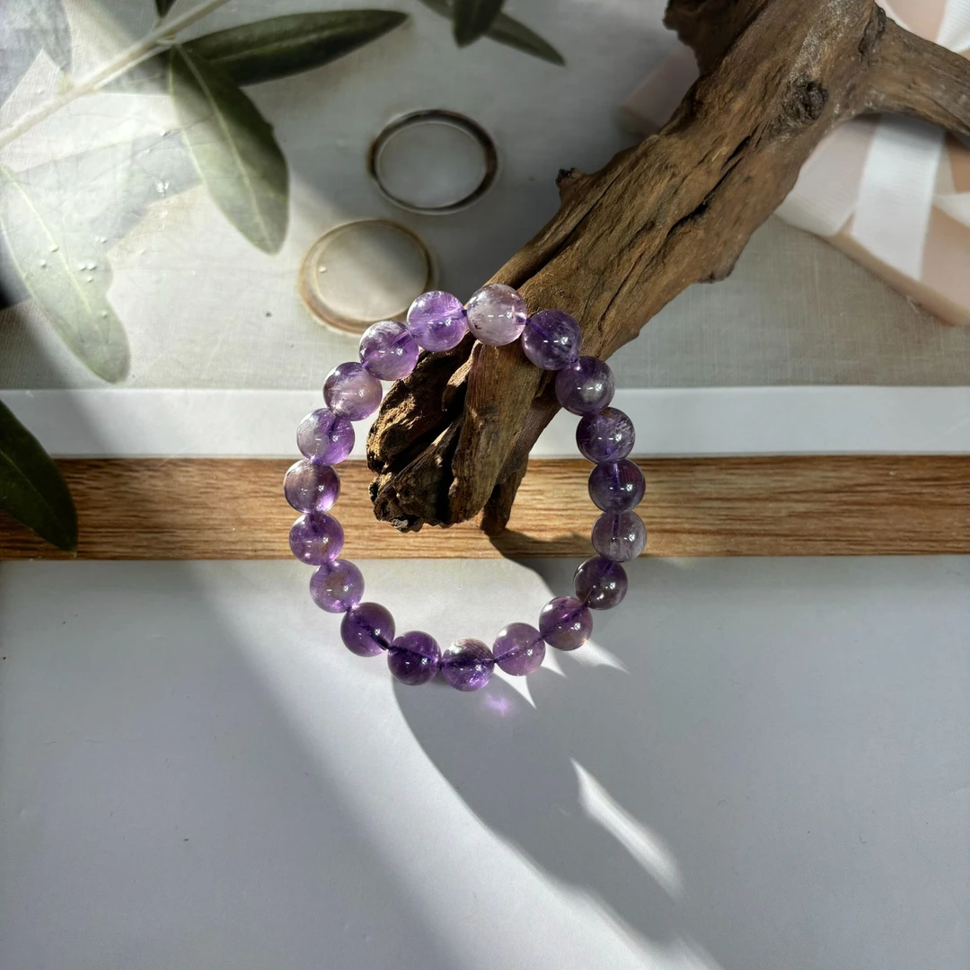 【奶爸珠宝】紫极光羽水晶手串17cm左右手围多样性发其一 629