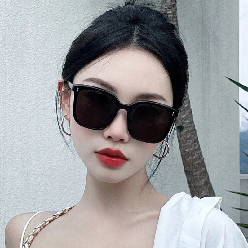 GM【黑框竖钉】太阳墨镜防晒男女款遮阳旅游户外司机开车滑雪防强光