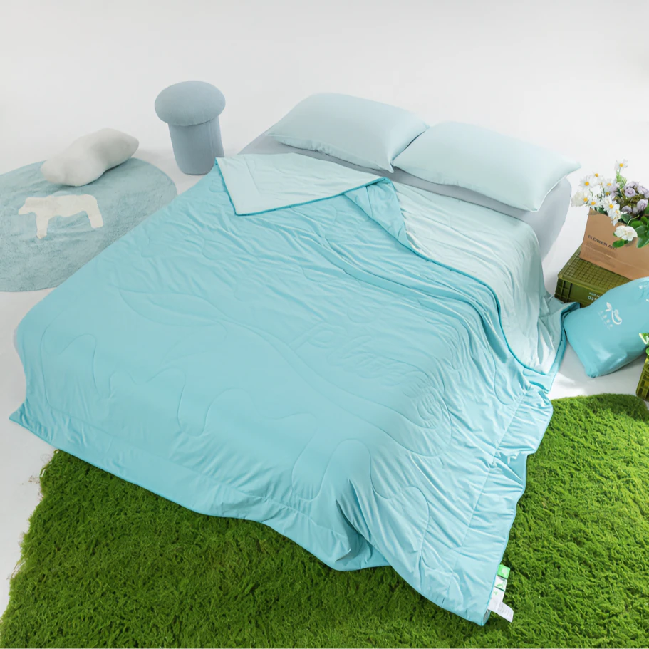 锡林家纺植物冰淇淋裸感单人冰皮被薄款机洗凉感