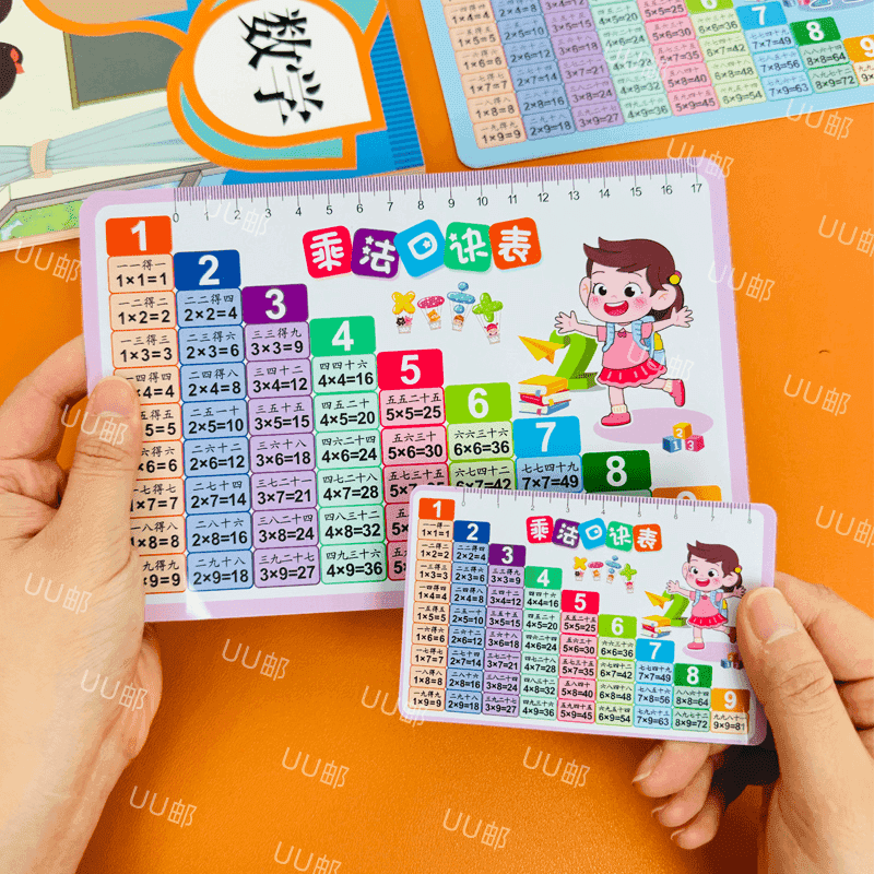 【新疆包邮】高考毕业季九九乘法除法口诀表小学算术口诀卡防水耐用