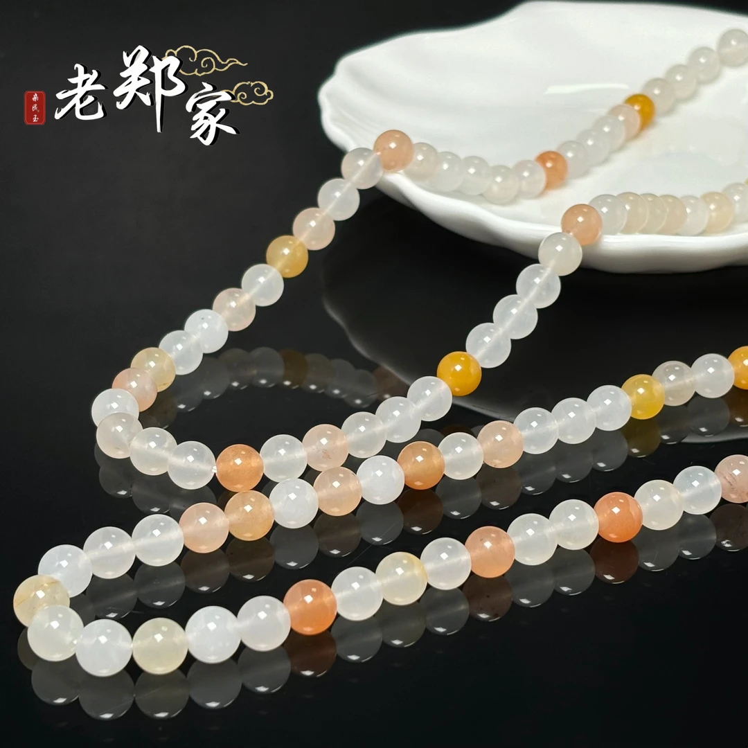 【老郑家】金丝玉项链 约8mm+(多样性发一件)931