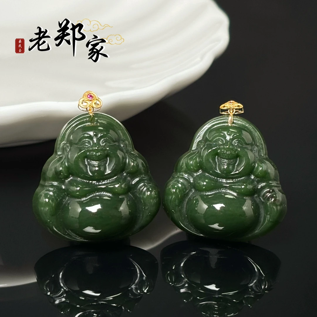 【老郑家】18k金和田玉佛公挂件（多样性发1件）不带链2285