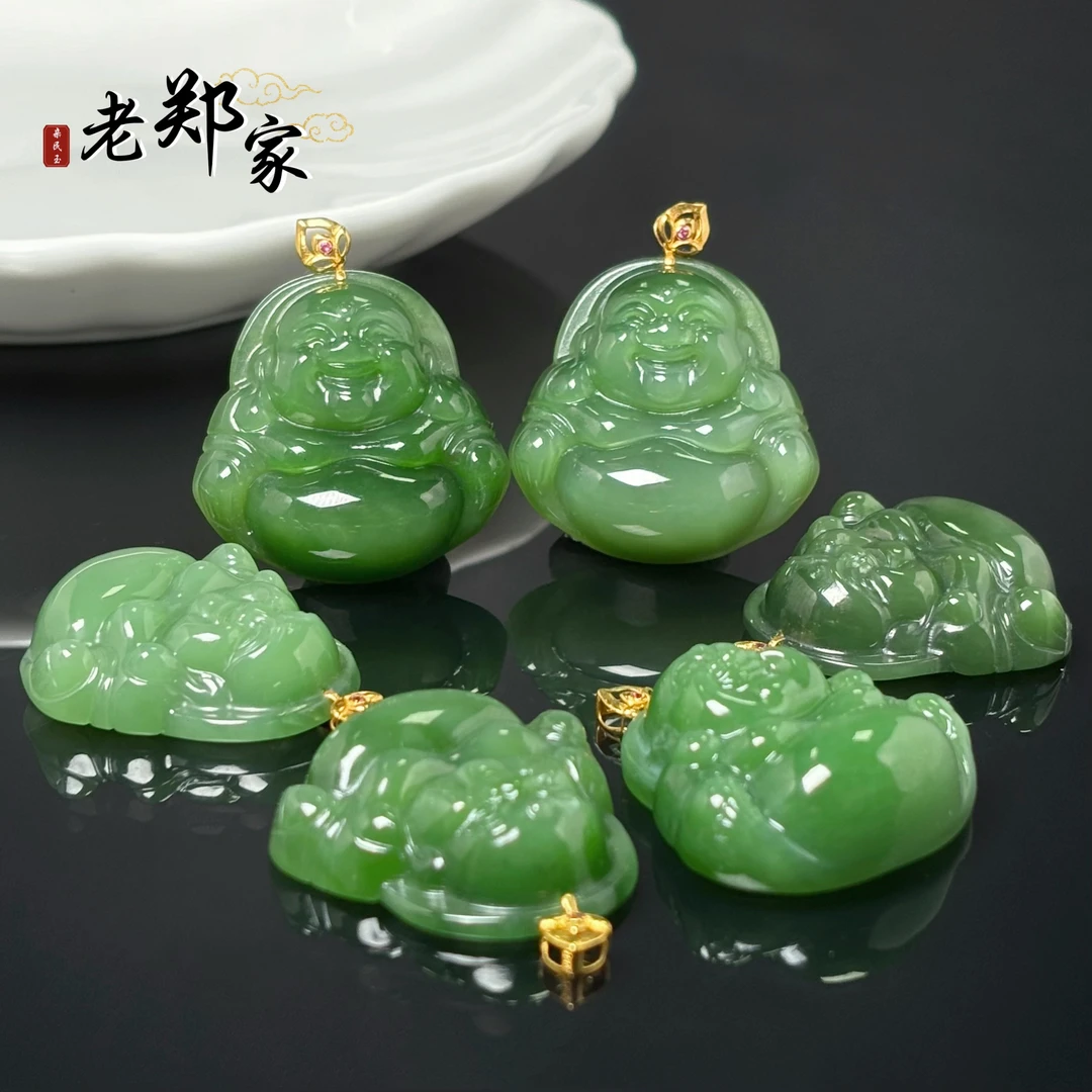【老郑家】18K金和田玉佛公吊坠(多样性发1件)不带链1904