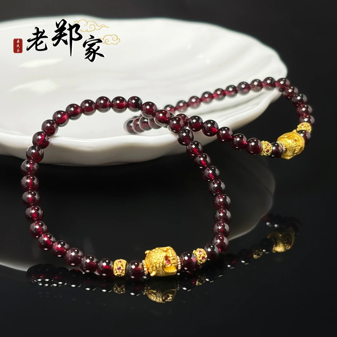 【老郑家】石榴石DIY手串  约5mm(多样性发1件) YS101