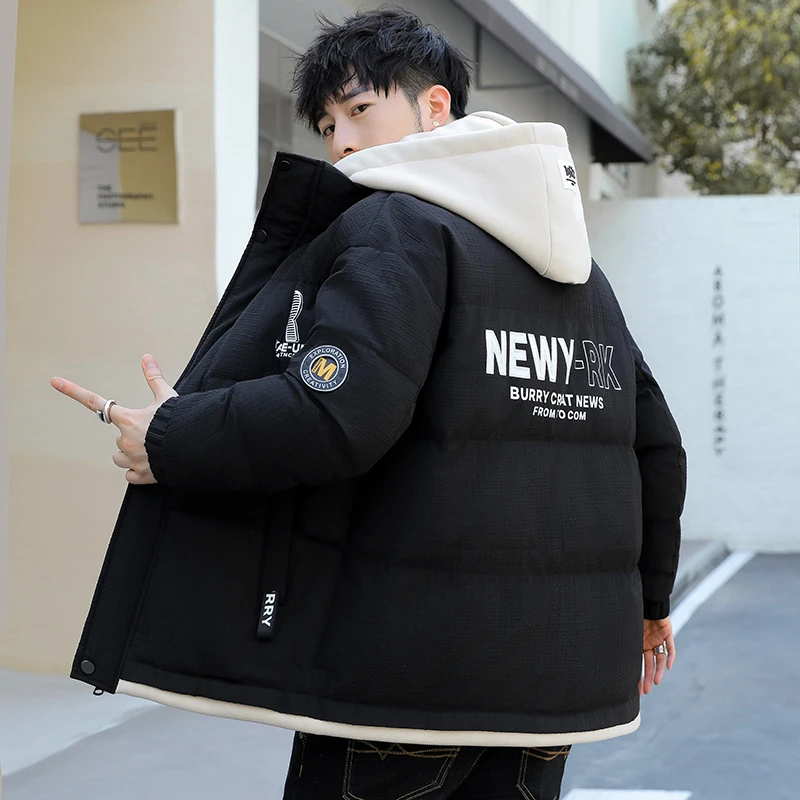2023冬季新款加厚保暖男士棉衣外套修身时尚高档潮流百搭男装棉服