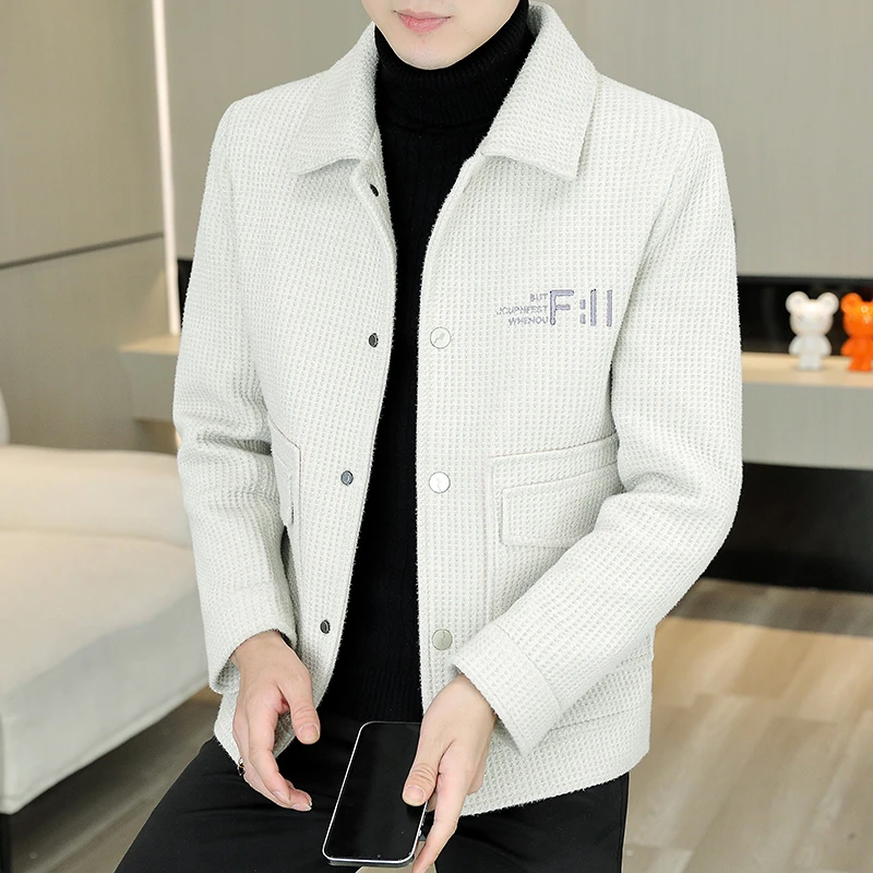 韩版修身时尚高档2024秋季新款夹克男士外套简约帅气休闲潮流百搭