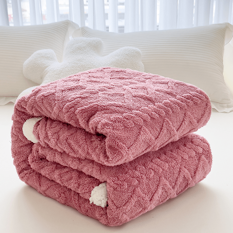 夏季塔芙绒双层毛毯办公室午休毯加厚法兰绒盖毯珊瑚绒空调小毯子