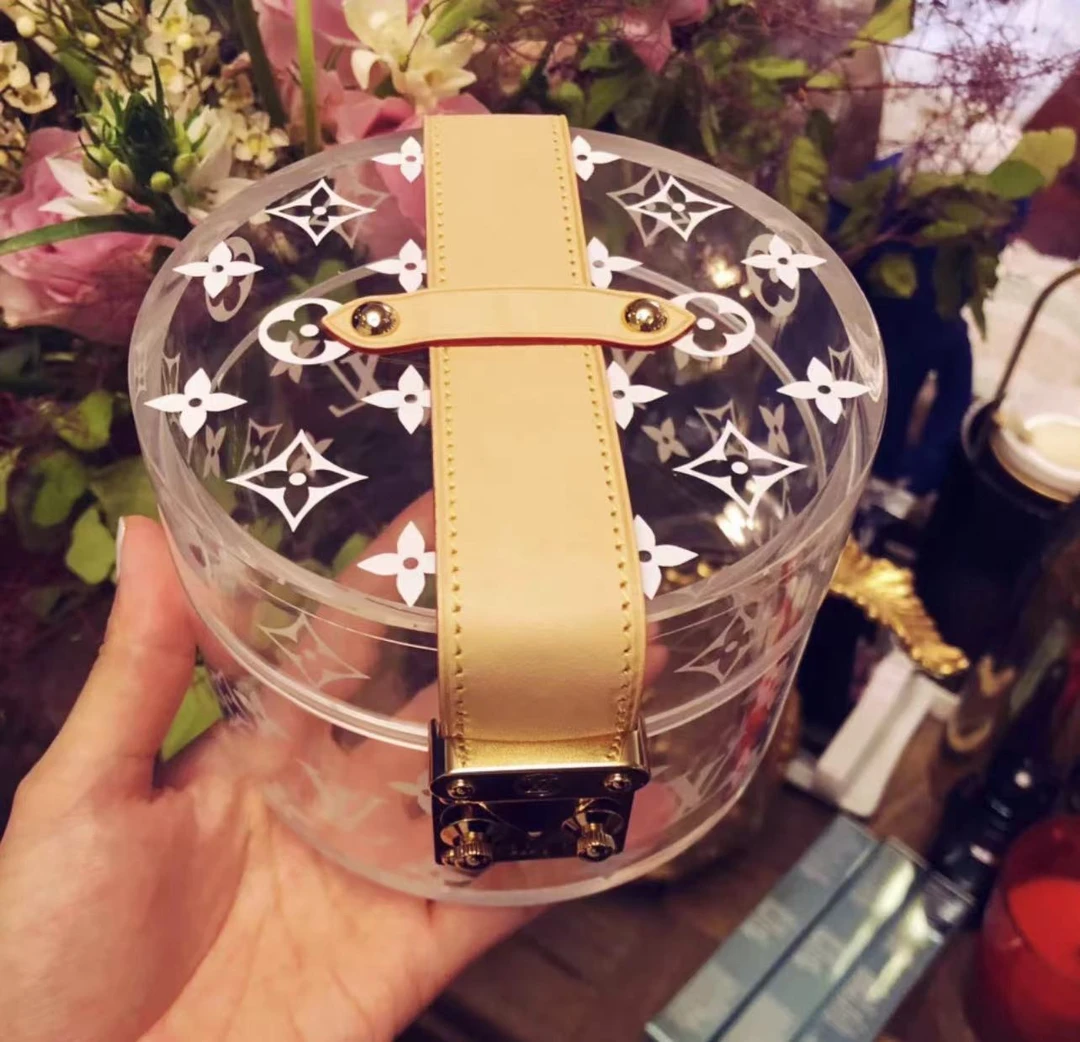 95新  黑黑中古/LV  亚克力透明盒子包 3162690