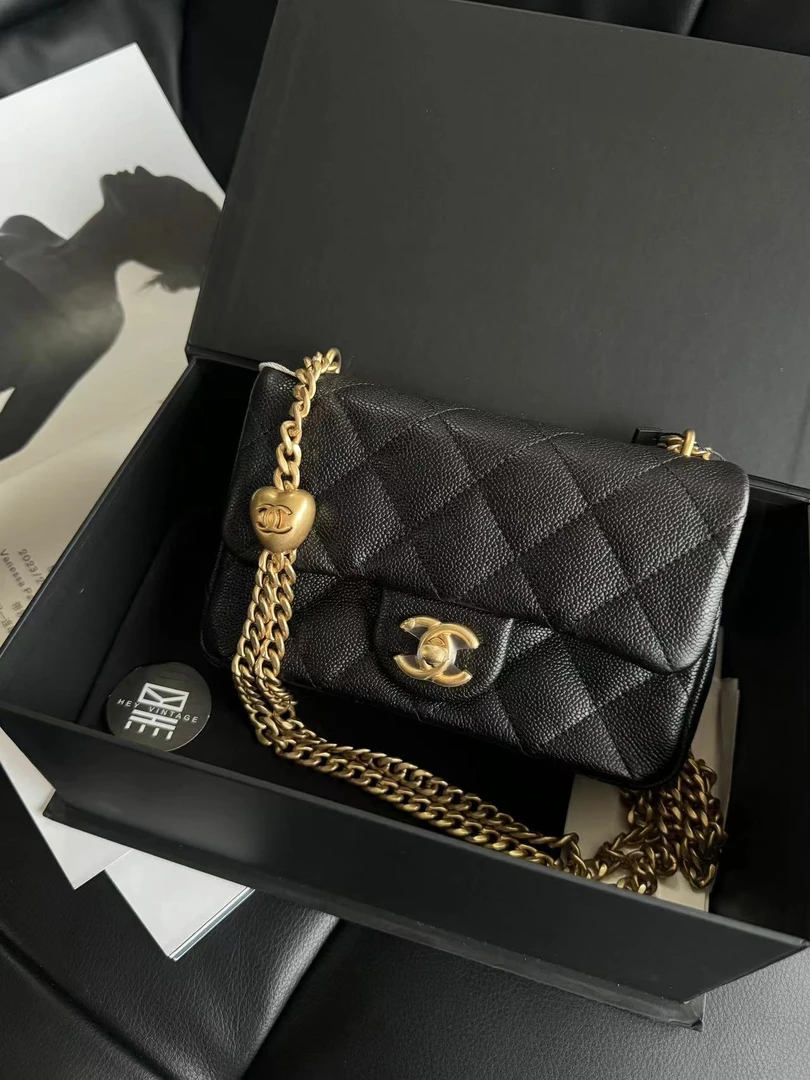 全新未使用 Chanel/香奈儿 23p 鱼子酱爱心金球大mini 10339183