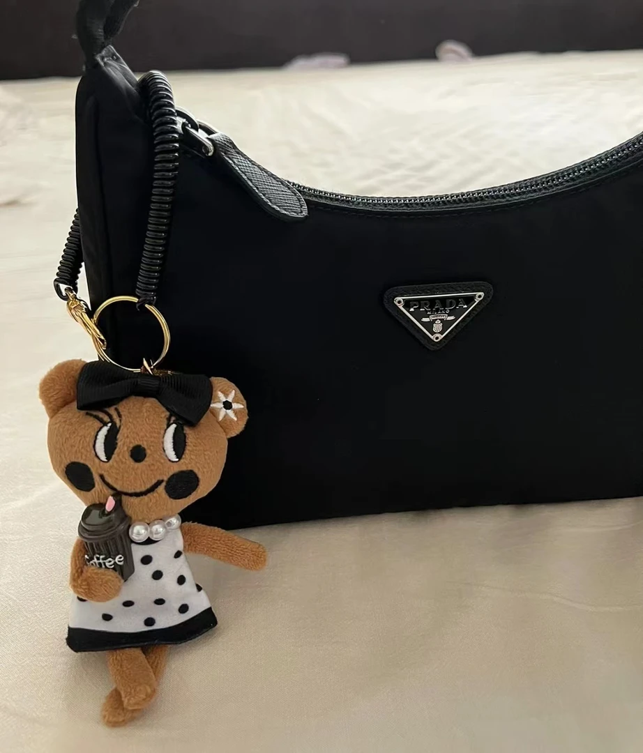 95新 Prada/普拉达 尼龙黑色hobo包 7975457