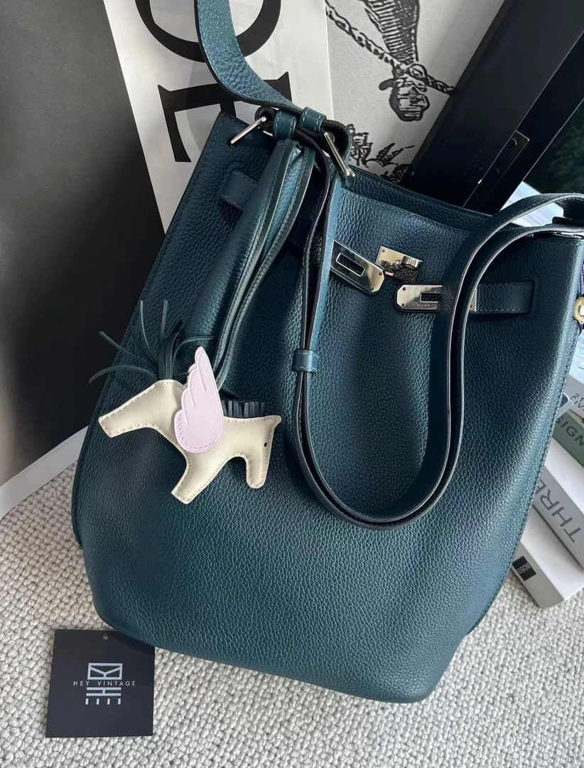 95新  黑黑中古/Hermes 蓝色so kelly 22包 7939997