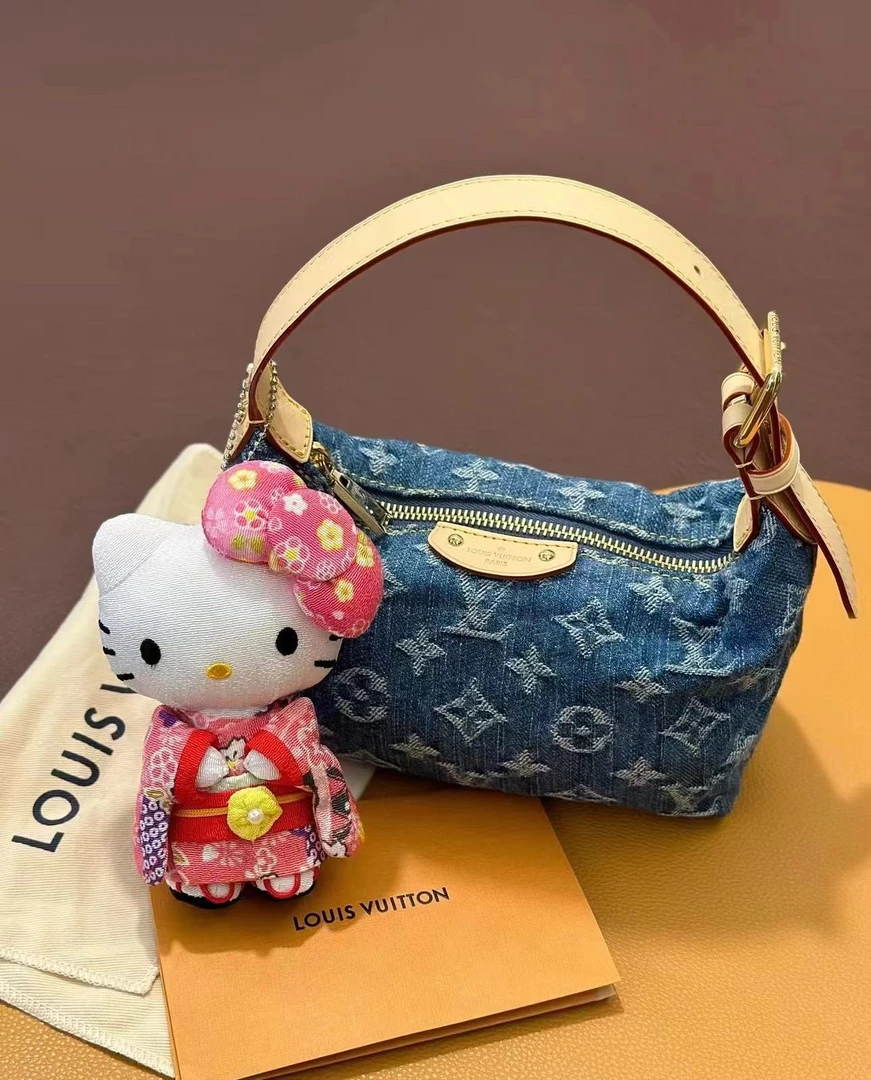 95新 LouisVuitton/路易威登 丹宁牛仔饭盒包 18cm 9611658