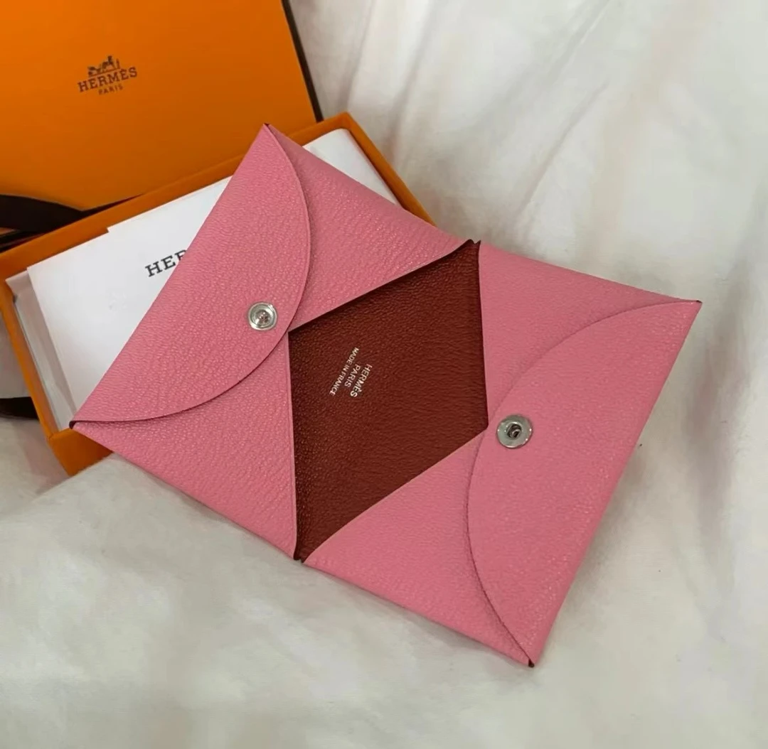 99新  黑黑中古/Hermes 唇膏粉卡包 7022963