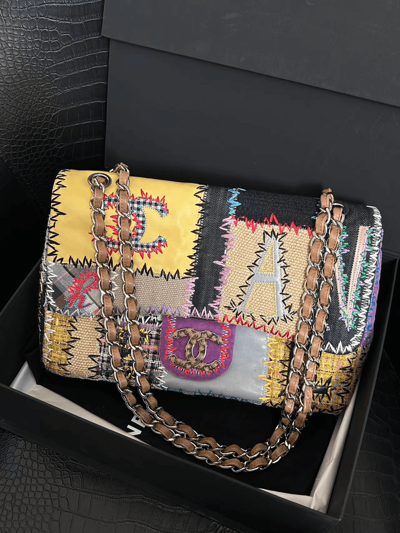 95新 Chanel/香奈儿 展会外场 黄色百家布CF包