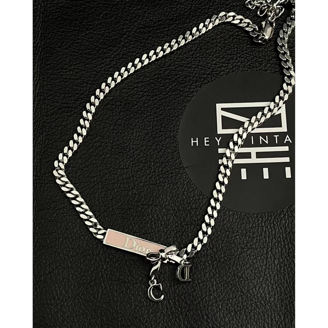95新  黑黑中古/Dior 字母 项链 choker 6423464