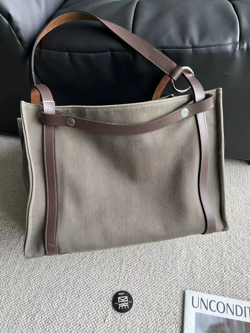 95新 Hermes/爱马仕 Hermes帆布托特包 38cm  8949547