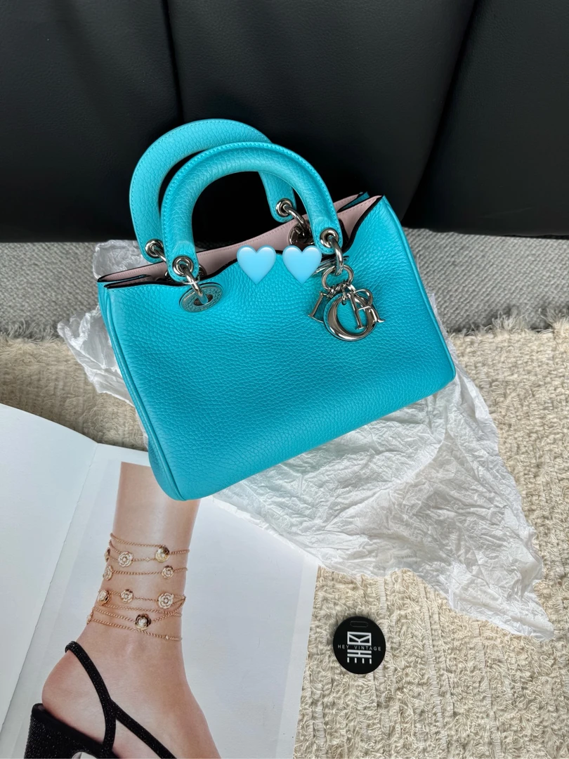 95新 DIOR/迪奥 蓝粉拼色mini托特包  24cm 9276405