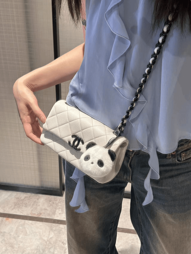 95新 Chanel/香奈儿 展会漏价！黑白熊猫大mini cf包