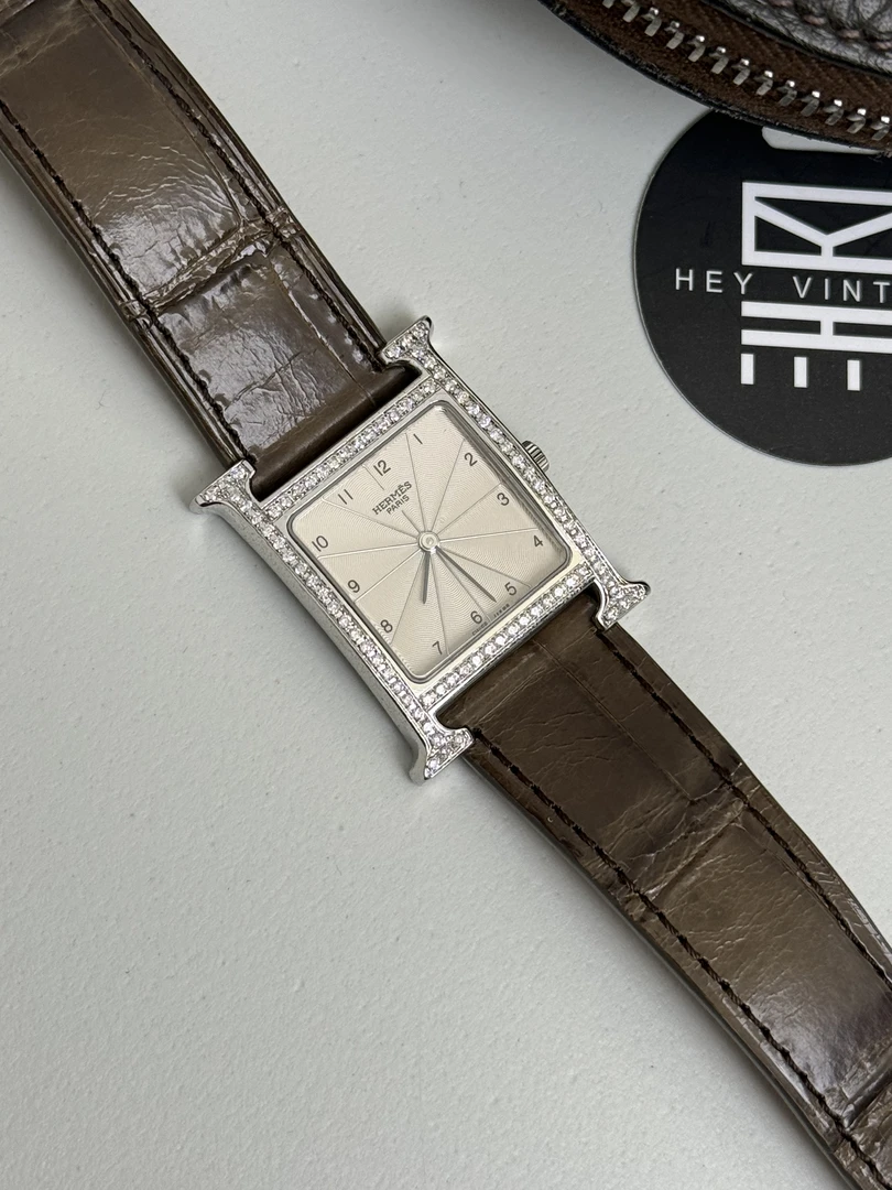 95新  Hermes 手表带钻皮带 6621420