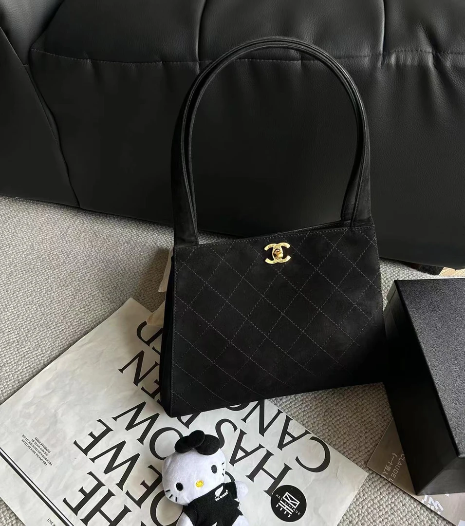 95新 Chanel/香奈儿 黑黑中古/黑金中古高稀kelly包 28cm 8358706