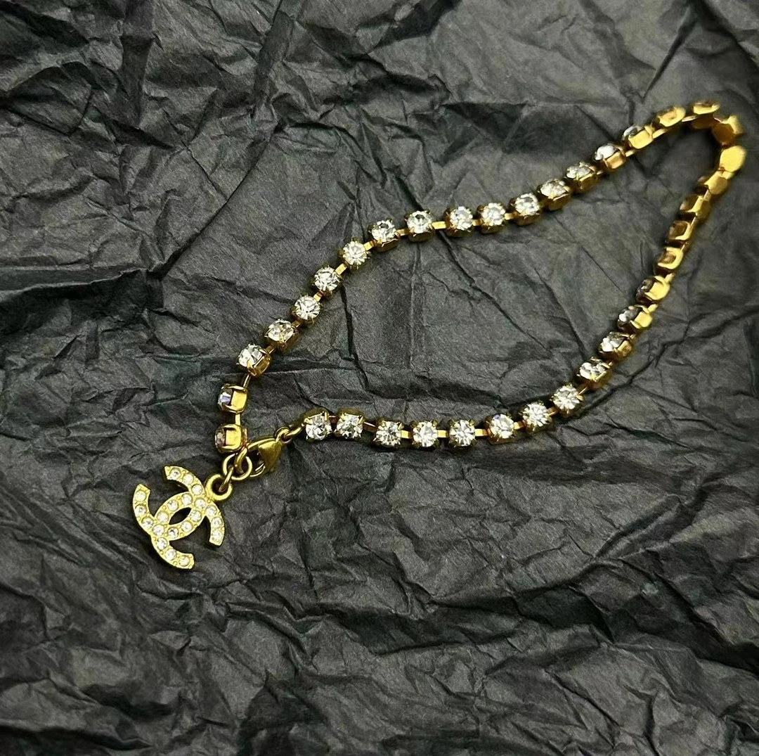 95新  黑黑中古/chanel 钻钻 手链 2398899