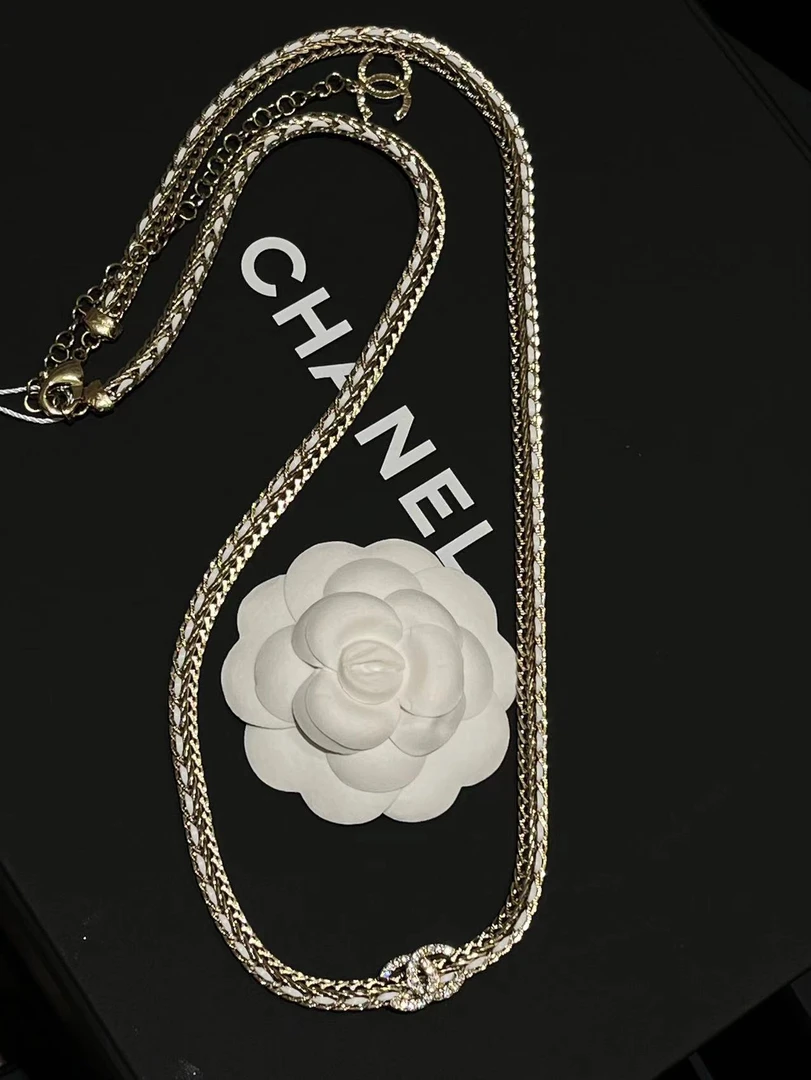 95新 Chanel/香奈儿  22s 白色皮穿链腰链 10262623