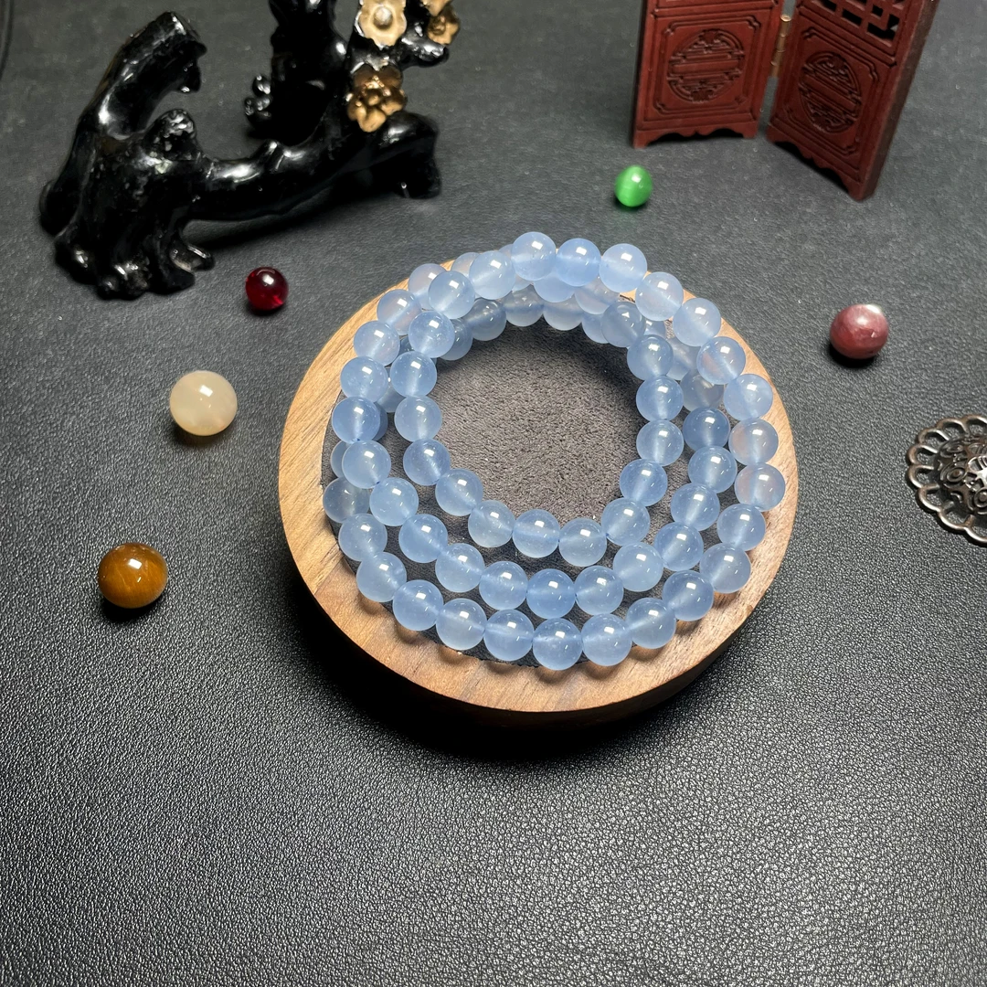 【小柒严选】海蓝宝多圈手串复古风手工百搭