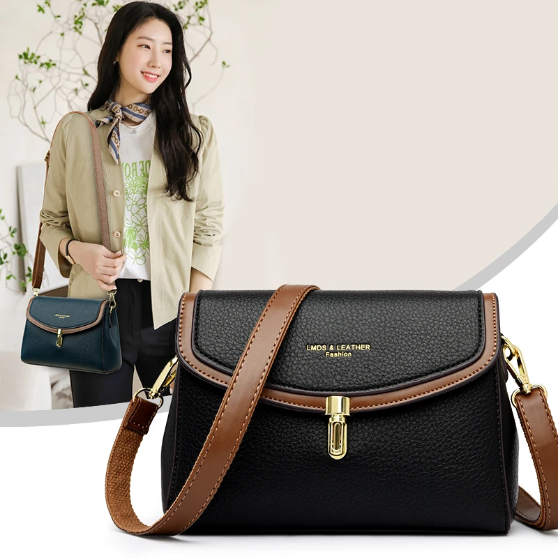 正品玫瑰袋鼠包包女包新款2024大气斜挎包女时尚中年女士单肩包女