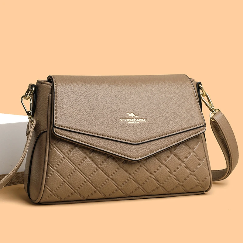 2024新款潮流妈妈包中年婆婆大气单肩斜挎包时尚两用包包女士包包