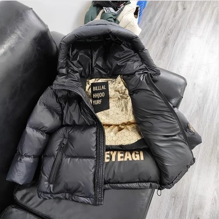 新款儿童冬季男女童连帽加厚外套衣服