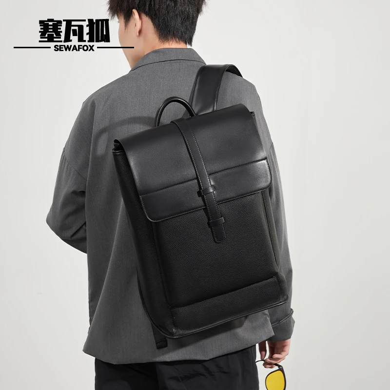 轻奢小众休闲双肩包肖战男士背包复古时尚男士双肩包新款2025爆款