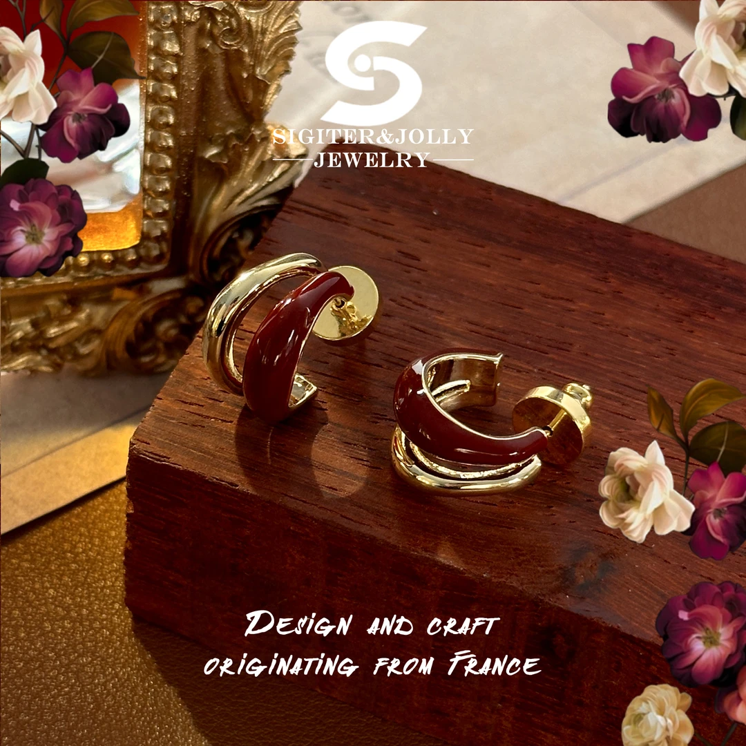 【水乡船曲】法⭐Sigiter&jolly轻奢时尚气质耳钉8415