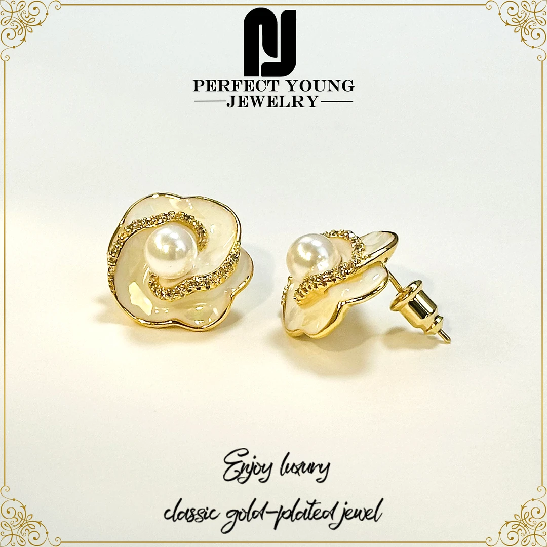 【山茶花海】法⭐Sigiter&jolly优雅气质耳钉X-8652